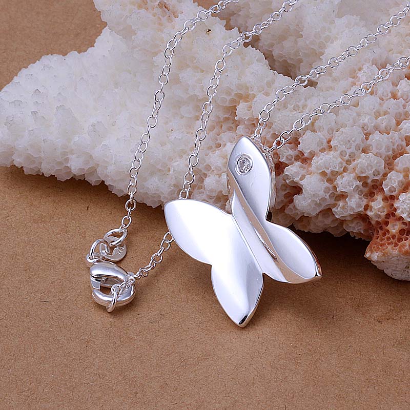 Butterfly Necklace in 18K White Gold Plated, Necklace, Golden NYC Jewelry, Golden NYC Jewelry jewelryjewelry deals, swarovski crystal jewelry, groupon jewelry,, jewelry for mom,