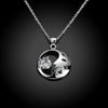 Good Night Mom Necklace in 18K White Gold Plated