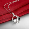 Good Night Mom Necklace in 18K White Gold Plated