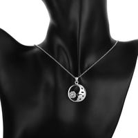 Good Night Mom Necklace in 18K White Gold Plated