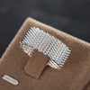 Sterling Silver Plated Woven Mesh Ring - Golden NYC Jewelry www.goldennycjewelry.com fashion jewelry for women