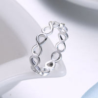 Infinity Loop Ring in Silver Plating