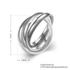 18k White Gold Bands Stainless Steel Rolling Ring - Golden NYC Jewelry