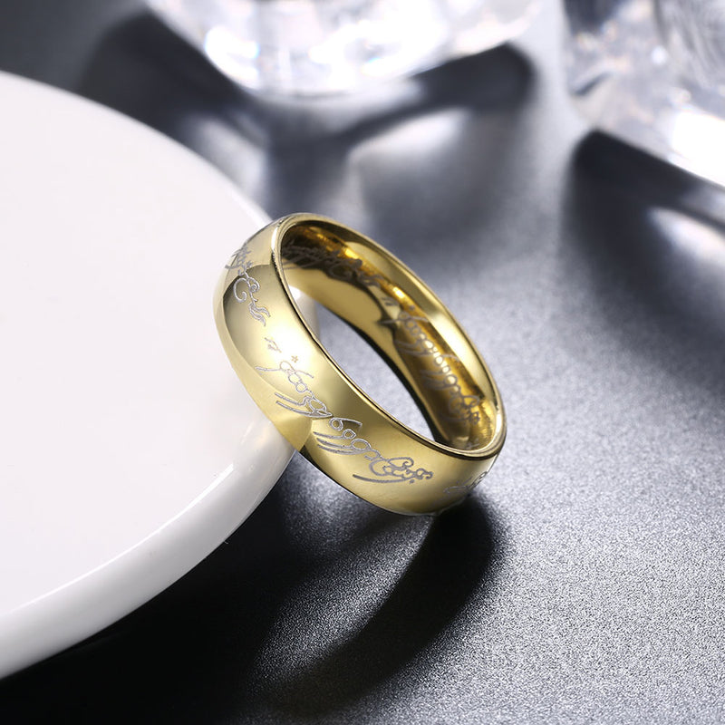 Lord of the Rings Inspired Ring in 18K Gold Played