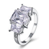 White Sapphire Multi Emerald Cut Cocktail Ring