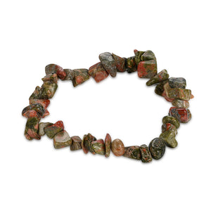 Brown Stone Adjustable Natural Stone Bracelet in 18K White Gold Plated