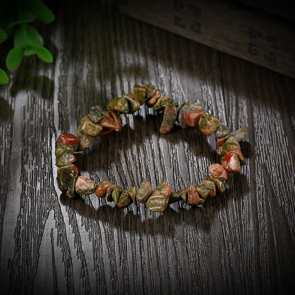 Brown Stone Adjustable Natural Stone Bracelet in 18K White Gold Plated, Bracelet, Golden NYC Jewelry, Golden NYC Jewelry jewelryjewelry deals, swarovski crystal jewelry, groupon jewelry,, jewelry for mom,