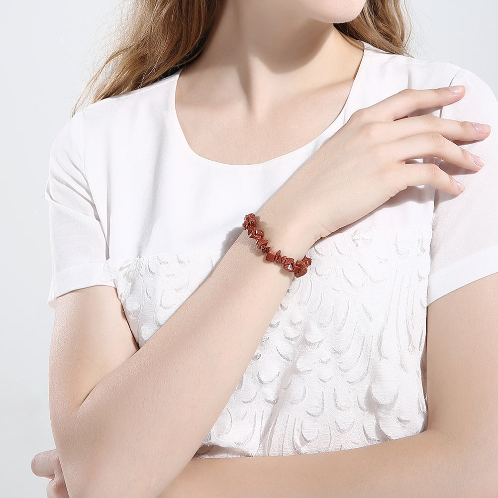 Charcoal Adjustable Natural Stone Bracelet in 18K White Gold Plated, Bracelet, Golden NYC Jewelry, Golden NYC Jewelry jewelryjewelry deals, swarovski crystal jewelry, groupon jewelry,, jewelry for mom,