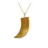 Tan Natural Stone Necklace in 18K Gold Plated