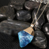 Surfer Blue Natural Stone Necklace in 18K Gold Plated