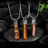 2.00 Natural Brown Natural Stone Necklace in 18K White Gold Plated, Necklace, Golden NYC Jewelry, Golden NYC Jewelry jewelryjewelry deals, swarovski crystal jewelry, groupon jewelry,, jewelry for mom,