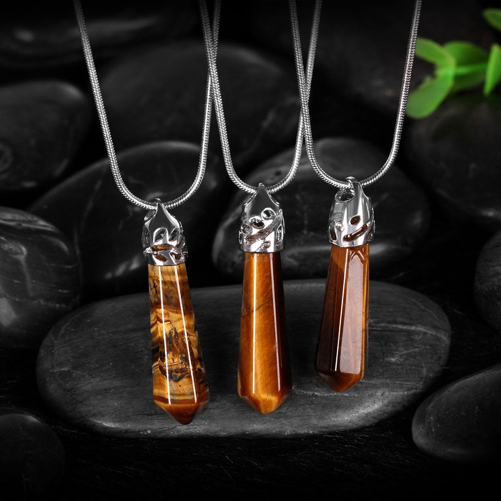 2.00 Natural Brown Natural Stone Necklace in 18K White Gold Plated, Necklace, Golden NYC Jewelry, Golden NYC Jewelry jewelryjewelry deals, swarovski crystal jewelry, groupon jewelry,, jewelry for mom,