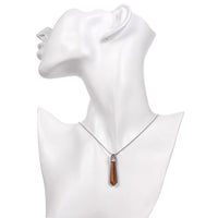 2.00 Natural Brown Natural Stone Necklace in 18K White Gold Plated, Necklace, Golden NYC Jewelry, Golden NYC Jewelry jewelryjewelry deals, swarovski crystal jewelry, groupon jewelry,, jewelry for mom,