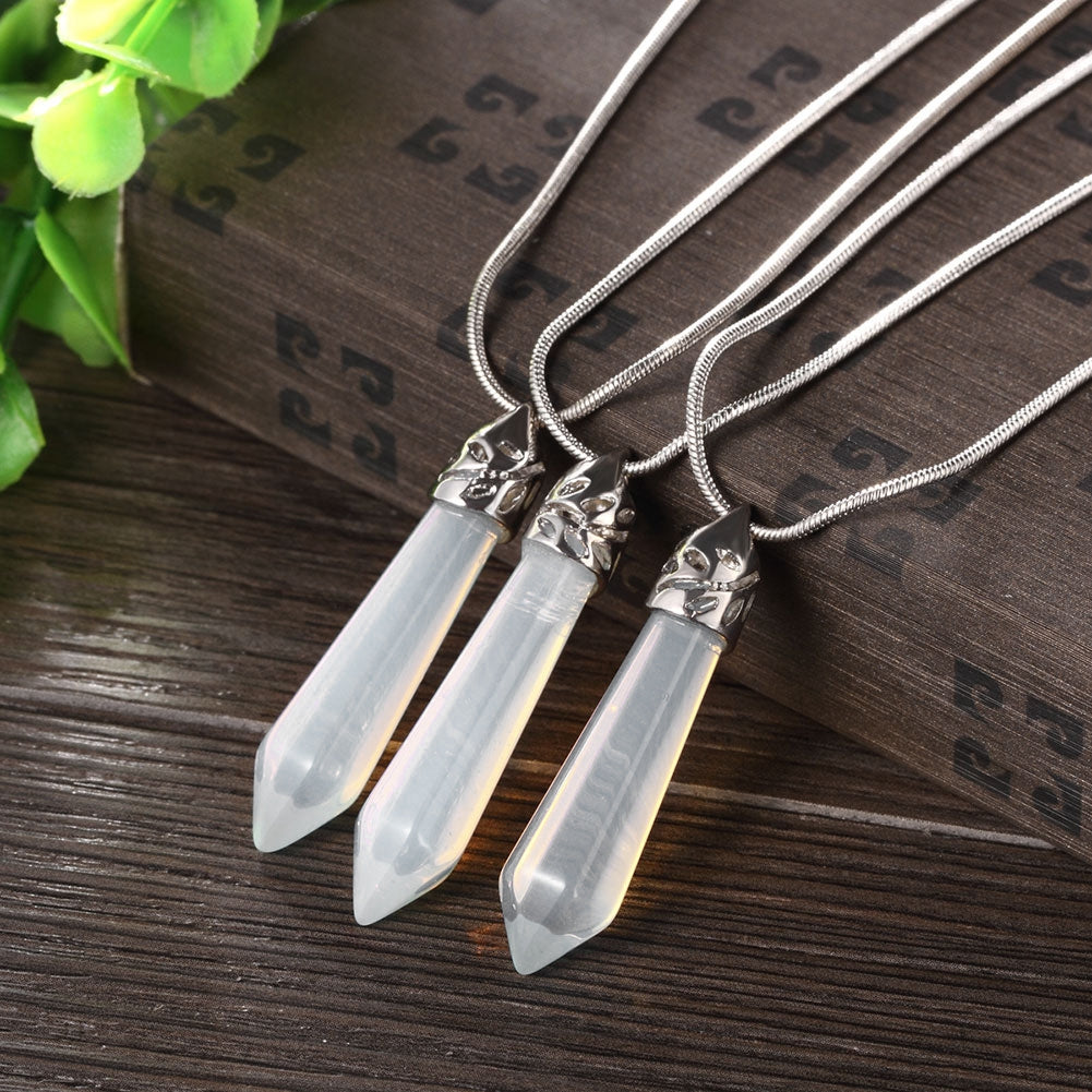 2.00 Natural Opal Natural Stone Necklace in 18K White Gold Plated, Necklace, Golden NYC Jewelry, Golden NYC Jewelry jewelryjewelry deals, swarovski crystal jewelry, groupon jewelry,, jewelry for mom,