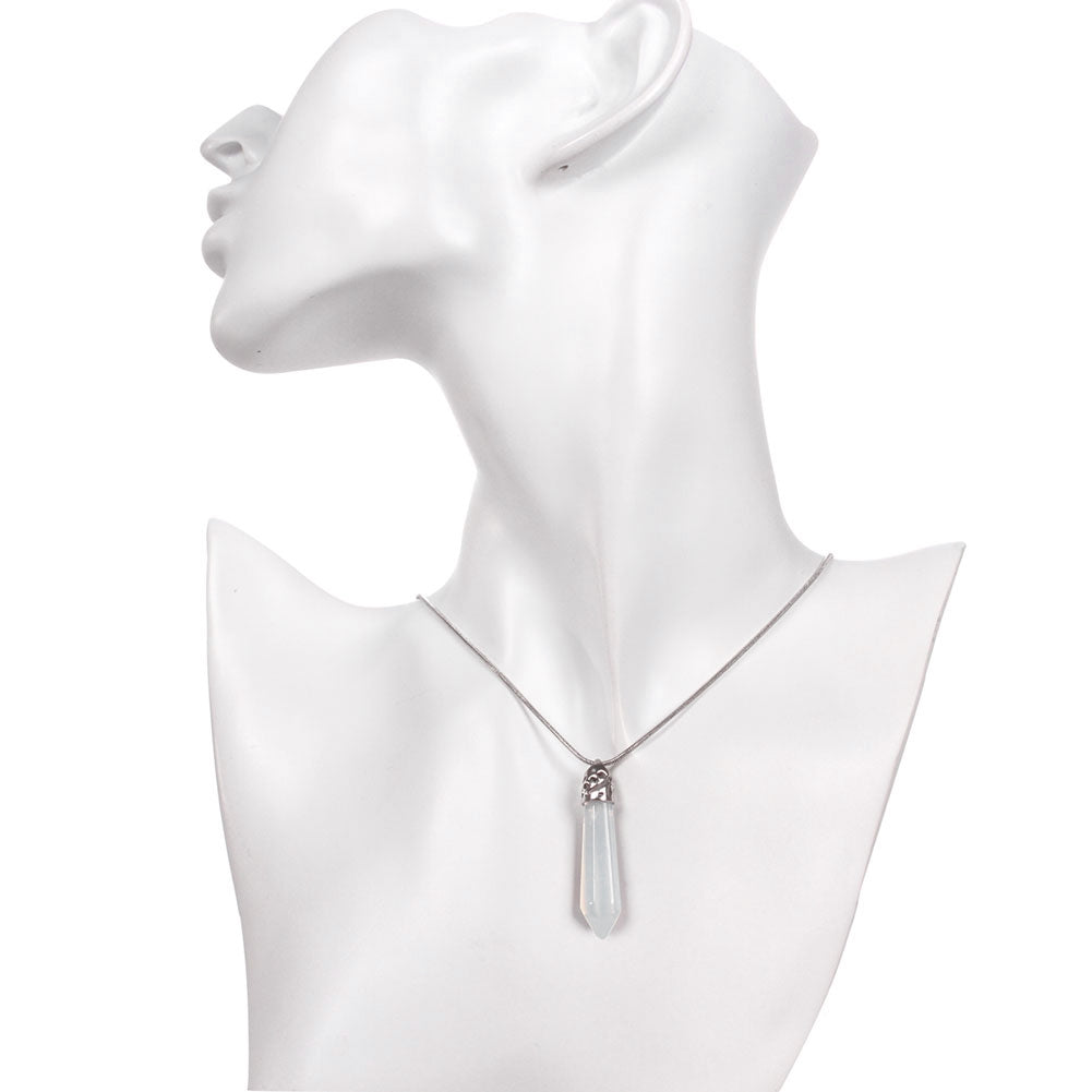 2.00 Natural Opal Natural Stone Necklace in 18K White Gold Plated, Necklace, Golden NYC Jewelry, Golden NYC Jewelry jewelryjewelry deals, swarovski crystal jewelry, groupon jewelry,, jewelry for mom,