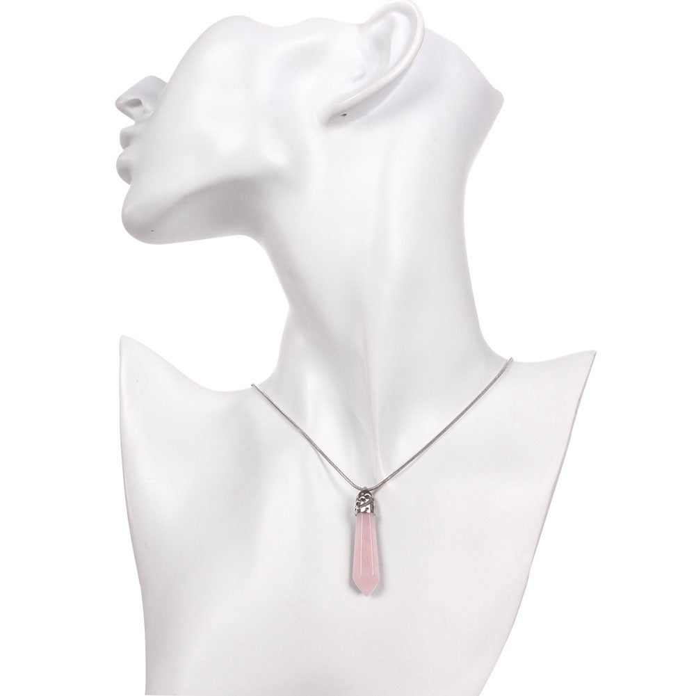 2.00 Natural Pink Natural Stone Necklace in 18K White Gold Plated, Necklace, Golden NYC Jewelry, Golden NYC Jewelry jewelryjewelry deals, swarovski crystal jewelry, groupon jewelry,, jewelry for mom,