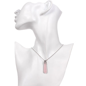 2.00 Natural Pink Natural Stone Necklace in 18K White Gold Plated, Necklace, Golden NYC Jewelry, Golden NYC Jewelry  jewelryjewelry deals, swarovski crystal jewelry, groupon jewelry,, jewelry for mom,