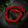 Pomegranite Red Passion Natural Stone Necklace in 18K White Gold Plated