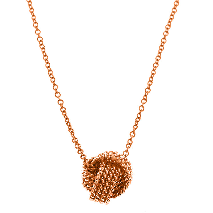 Mesh knotted Ball Drop Necklace