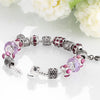 Purple Passion Magnetic Clasp Bracelet in 18K White Gold Plated