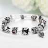 Midnight Floral Garden Pandora Inspired Bracelet