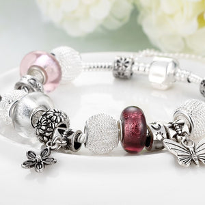 Joyful Peace Essence Pandora Inspired Bracelet - Golden NYC Jewelry