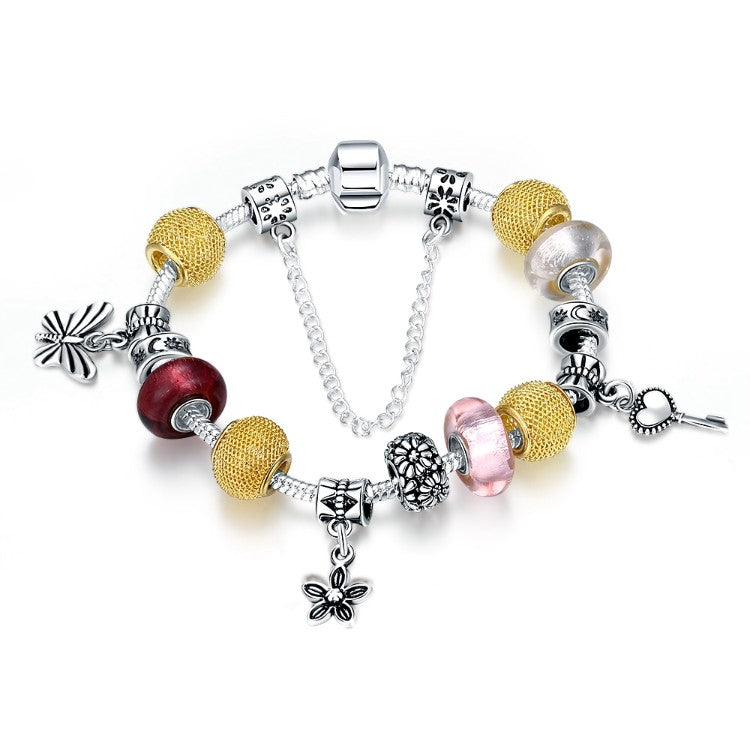 The Key to My Heart Pandora Inspired Bracelet - Golden NYC Jewelry