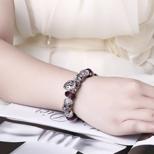 Amethyst Purple Magnetic Clasp Bracelet in 18K White Gold Plated, Bracelet, Golden NYC Jewelry, Golden NYC Jewelry  jewelryjewelry deals, swarovski crystal jewelry, groupon jewelry,, jewelry for mom,