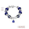 Sapphire Blue Magnetic Clasp Bracelet in 18K White Gold Plated