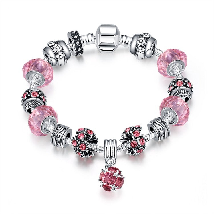 50 Shades of Pink Pandora Inspired Bracelet - Golden NYC Jewelry