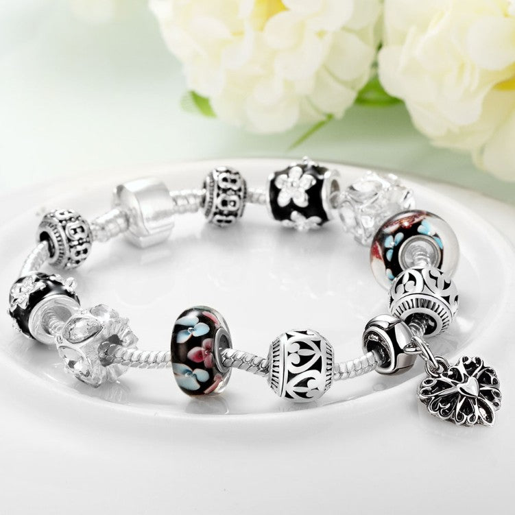 Flower Pedals Pandora Inspired Bracelet - Golden NYC Jewelry