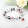 Roses in Pink Pandora Inspired Bracelet - Golden NYC Jewelry