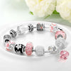 Roses in Pink Pandora Inspired Bracelet - Golden NYC Jewelry