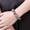 Retro Flower Print Pandora Inspired Bracelet - Golden NYC Jewelry