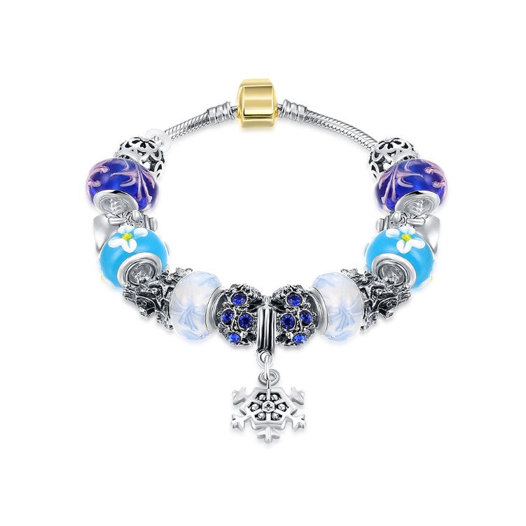 Snowflakes In Aspen Pandora Inspired Bracelet - Golden NYC Jewelry