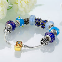 Frozen Inspired Magnetic Clasp Bracelet in 18K White Gold Plated