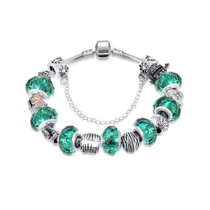 Green Meadows Pandora Inspired Bracelet - Golden NYC Jewelry