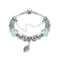 Light Green Leaf Branch Pandora Inspired Bracelet - Golden NYC Jewelry