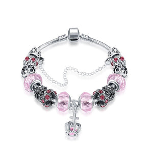 Royal Coral Crown Jewel Pandora Inspired Bracelet - Golden NYC Jewelry