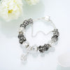 Royal Elegant White Crown Jewel Pandora Inspired Bracelet - Golden NYC Jewelry