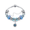 Royal Sky Blue Petite Emblem Pandora Inspired Bracelet - Golden NYC Jewelry