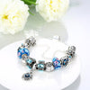 Royal Sky Blue Petite Emblem Pandora Inspired Bracelet - Golden NYC Jewelry