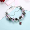 Pink Floral Charm Paisley Pandora Inspired Bracelet