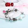 Pink Dangling Jingle Bells Pandora Inspired Bracelet