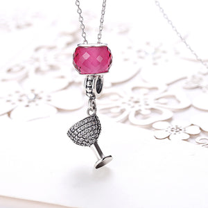 Sterling Silver 2 Piece Necklace- Party Cup