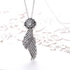 Sterling Silver 2 Piece Necklace- Crystal Angel Wing - Golden NYC Jewelry