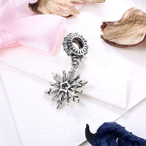 Sterling Silver Single Snowflake Charm, made for Christmas Charm - Golden NYC Jewelry