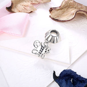 Sterling Silver Flying Butterfly Charm - Golden NYC Jewelry