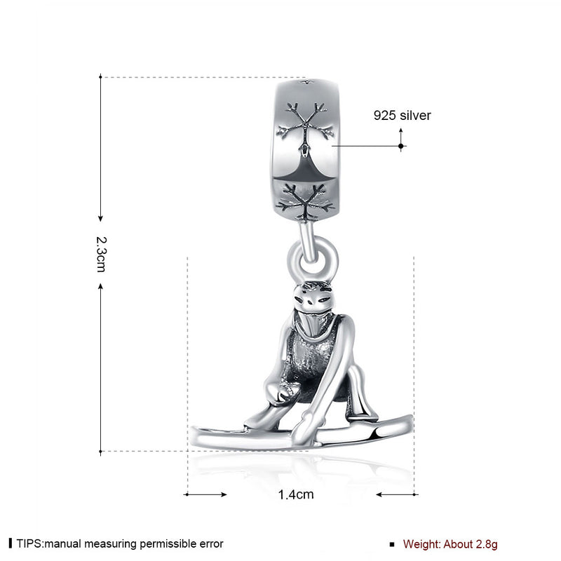 Sterling Silver Hockey Goalie Charm - Golden NYC Jewelry