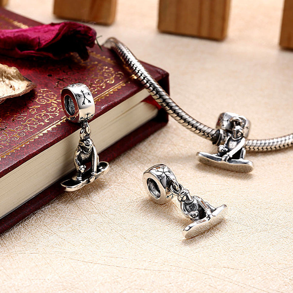 Sterling Silver Hockey Goalie Charm - Golden NYC Jewelry